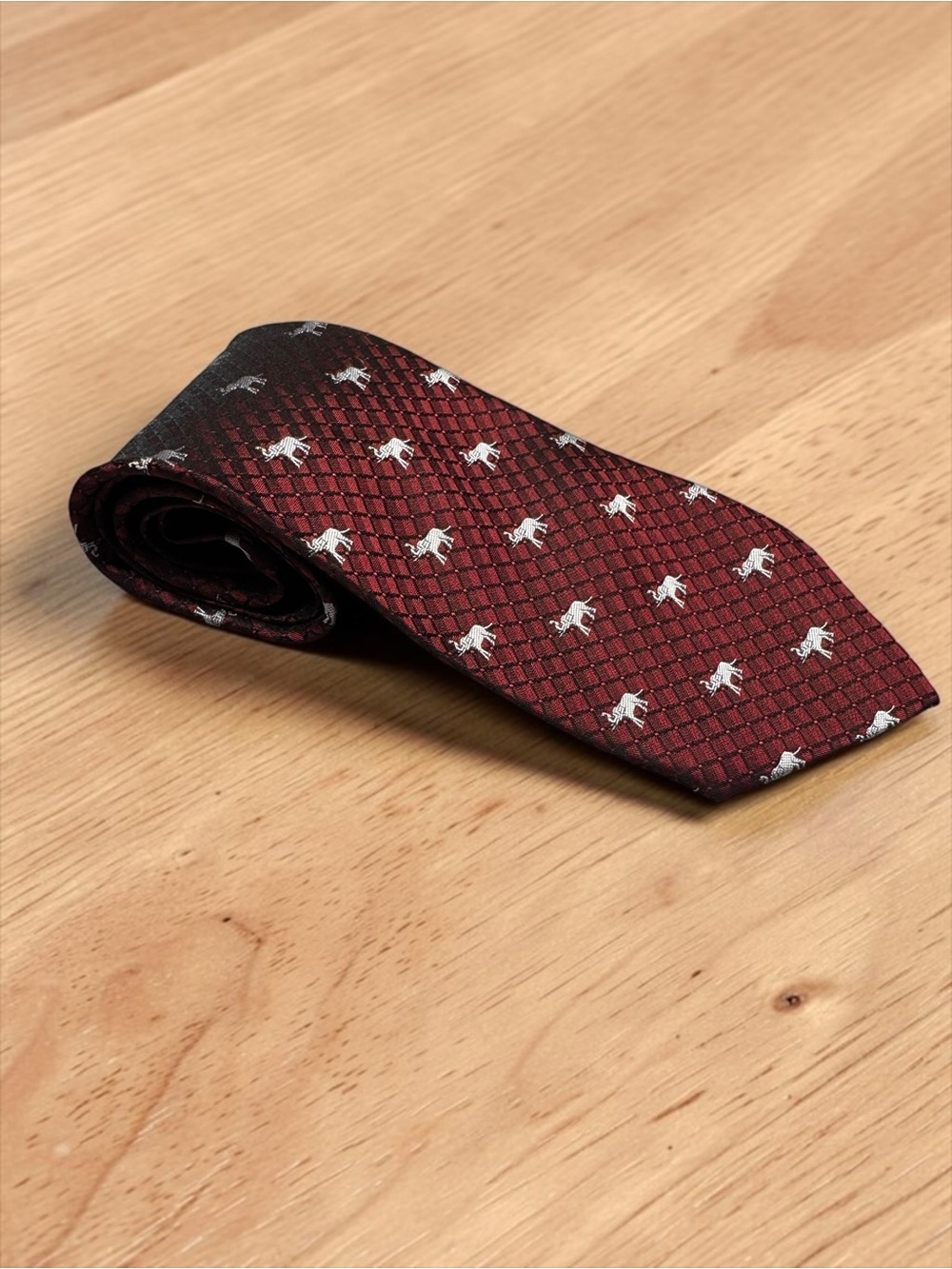 Vintage Kai Long Elephant 100% Silk Tie